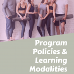 Program Policies | Learning Modalities